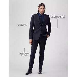 Calvin Klein Skinny Fit Black Suit Jacket Black Sz 40R